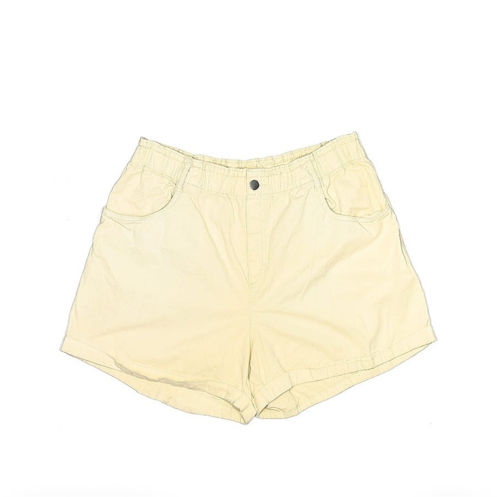 H&M Women's Cream Paperbag Waist Shorts